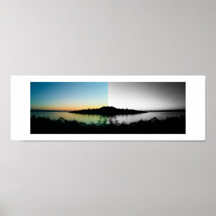 Affiche Photographie de reflets d'aquarelles