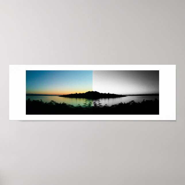 Affiche Photographie de reflets d'aquarelles (Devant)