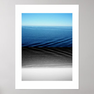 Affiche Photographie de réflexion en velours bleu et noir