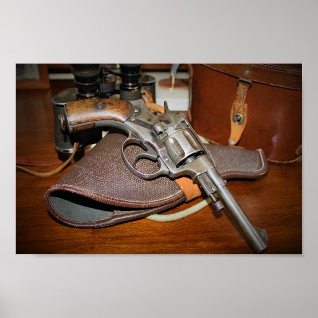 Affiche Photographie de revolver de Nagant très cool (Devant)