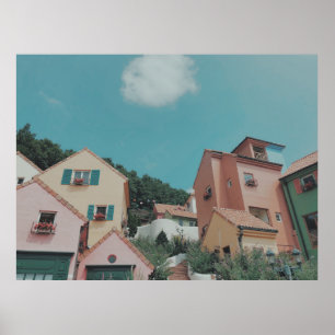 AFFICHE PHOTOGRAPHIE DES MAISONS EN BÉTON