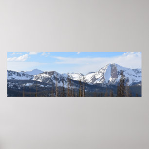Affiche Photographie des montagnes du Colorado Neige et Ci
