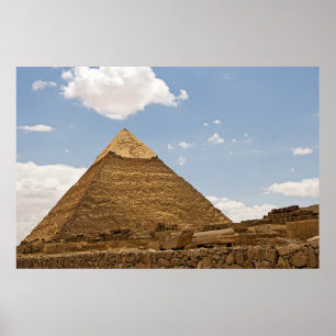 Affiche Photographie des pyramides de Gizeh