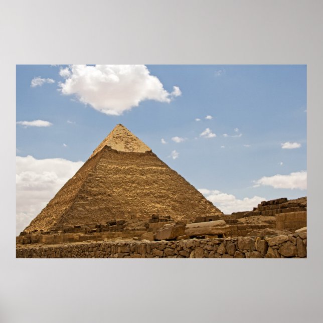 Affiche Photographie des pyramides de Gizeh (Devant)