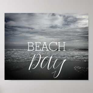 Affiche Photographie du jour de la plage Photo Nuageux bro