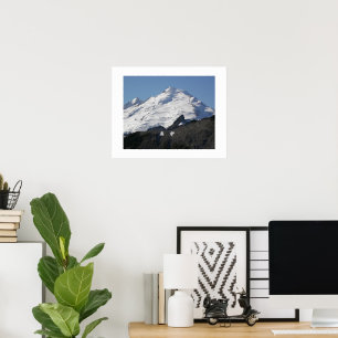 Affiche Photographie du mont Baker enneigé