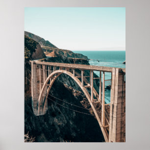 AFFICHE PHOTOGRAPHIE DU PAYSAGE DU PONT EN BÉTON GRIS