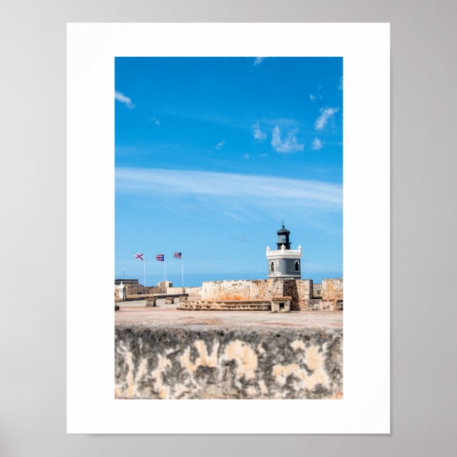 Affiche Photographie du phare San Juan (Devant)