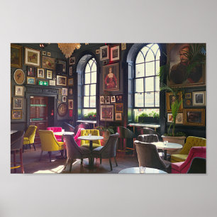 Affiche Photographie d'une boutique de café de petit café