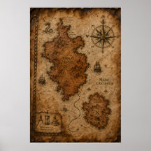 Photographie éditoriale d'une carte marine trésor