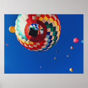Affiche Photographie en angle bas de ballons