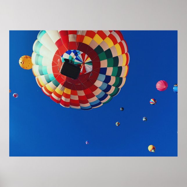 Affiche Photographie en angle bas de ballons (Devant)