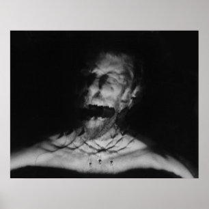 Affiche Photographie en noir et blanc de cri