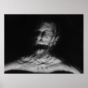 Affiche Photographie en noir et blanc de cri