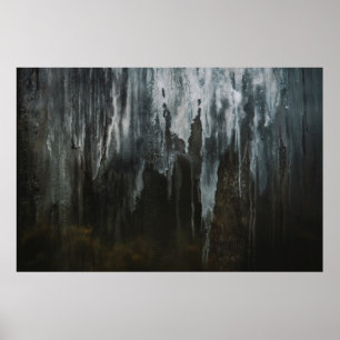 Affiche Photographie macro de la formation de glace