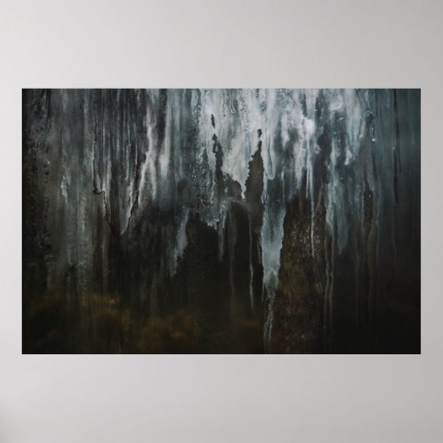 Affiche Photographie macro de la formation de glace (Devant)