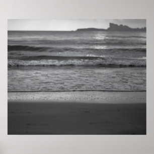 Affiche Photographie noir et blanc marine - plage Paysage