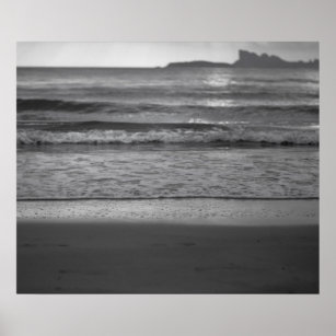 Affiche Photographie noir et blanc marine - plage Paysage 