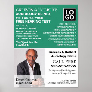 Affiche Photographie personnalisée, audiologiste, audiolog