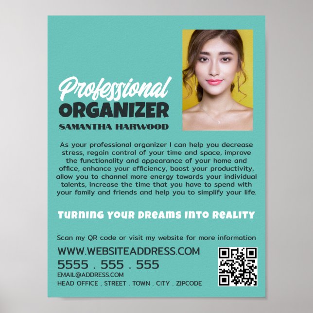 Affiche Photographie personnalisée, organisateur professio (Devant)