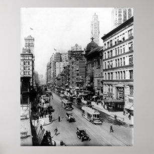 Affiche Photographie vintage de Broadway NYC (1920)