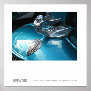 Affiche Photographie vintage d'ornement de capot de