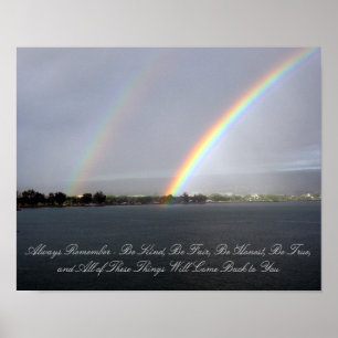 Affiche photographique de double arc-en-ciel