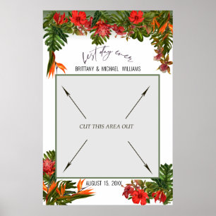 Affiche Photomaton de mariage floral Brise tropicale