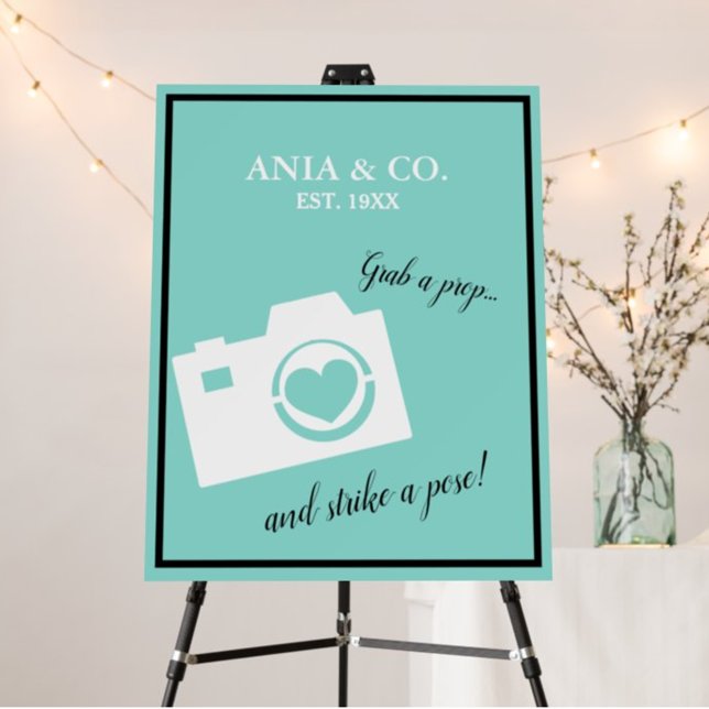 Affiche Photomaton de mariée Accessoires de selfie Panneau (Créateur téléchargé)