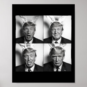 Affiche Photomaton de Trump en oreilles de lapin de Pâques