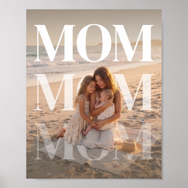 Affiche PhotoPop Maman personnalisé (Devant)