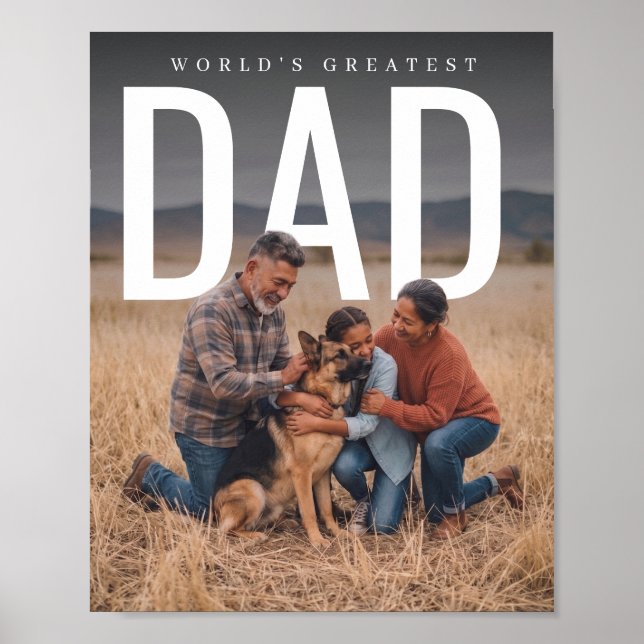 Affiche PhotoPop Meilleur Papa du Monde (Devant)