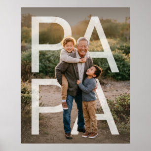 Affiche PhotoPop Papa Photo de Famille Personnalisée