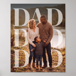 Affiche PhotoPop Papa Photo de famille personnalisée