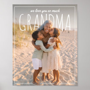 Affiche PhotoPop personnalisé On t'aime tellement grand-mè
