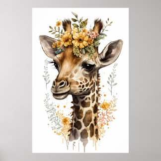 Affiche Photos d'animaux en pépinière : Giraffe