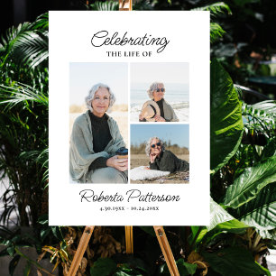Affiche Photos de célébration de la vie, Bienvenue à la cé