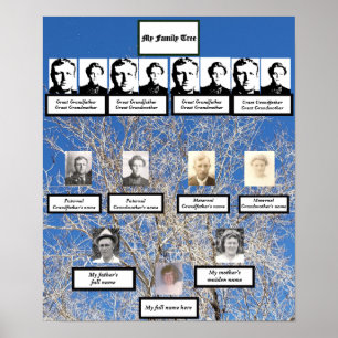 Affiche Photos de l'arbre généalogique de la famille de qu