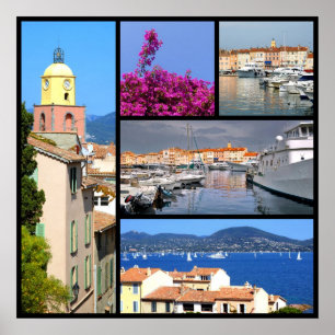 Affiche Photos en mosaïque de Saint Tropez en France