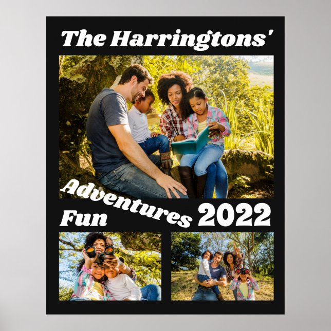 Affiche Photos et texte personnalisés (Devant)