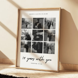Affiche Photos minimalistes du couple du 10e anniversaire