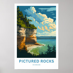 Affiche Photos Rocks Michigan Travel Print