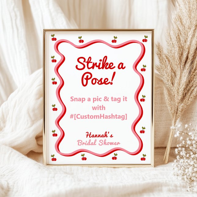 Affiche Photothèque Retro Cherry Fête des mariées panneau (Créateur téléchargé)