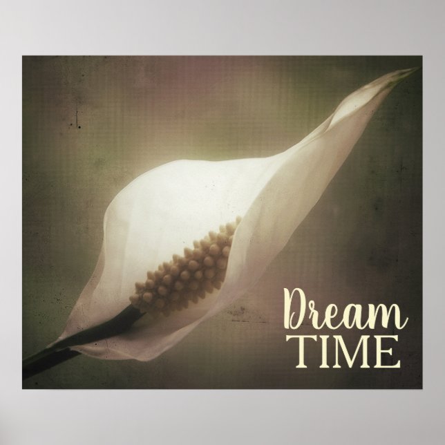 Affiche Phrase du temps de rêve photo Peace Lily (Devant)