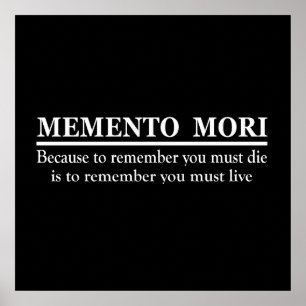 Affiche Phrase latine - Memento Mori
