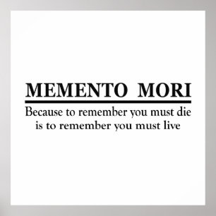 Affiche Phrase latine - Memento Mori