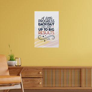 Affiche phrases de motivation courtes, un léger progrès