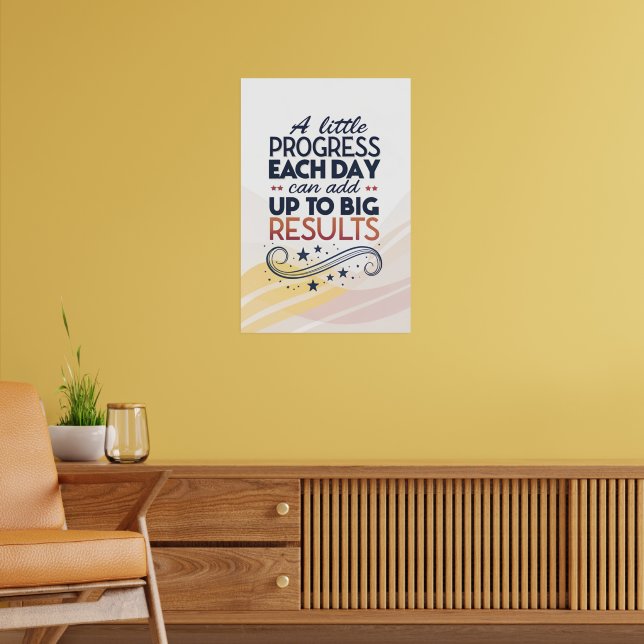 Affiche phrases de motivation courtes, un léger progrès (Salon 2)