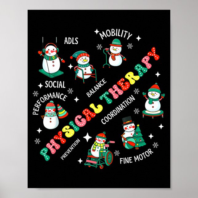 Affiche Physical Therapy Christmas Snowman Pt Physical The (Devant)