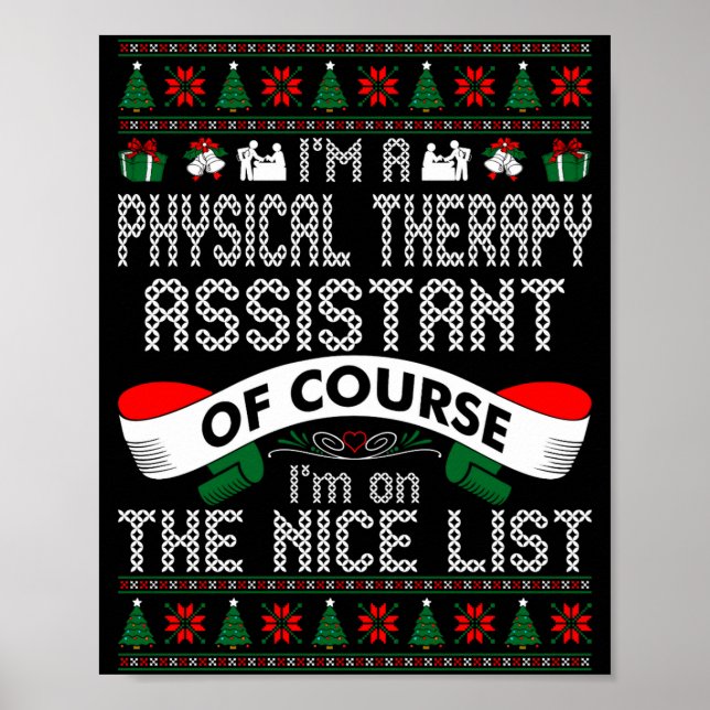 Affiche Physical Therapy Istant On Nice List Christmas  (Devant)